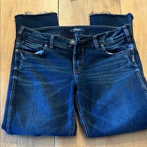 Dark Blue Women's Slim Straight Jeans